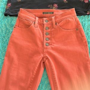 Rose pink Lucky Brand skinny jeans